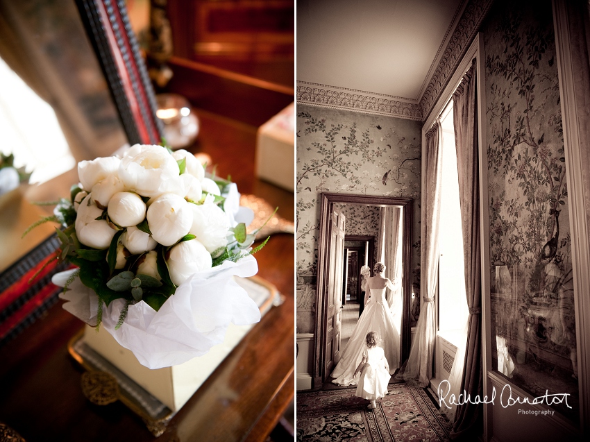 Professional photograph of the front of Belvoir Castle on a wedding day