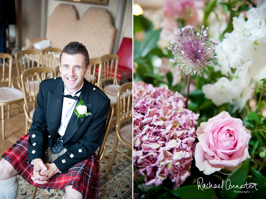 Professional photograph of the front of Belvoir Castle on a wedding day