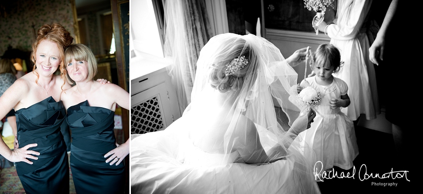 Professional photograph of the front of Belvoir Castle on a wedding day