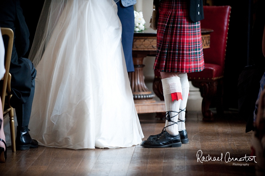 Professional photograph of the front of Belvoir Castle on a wedding day