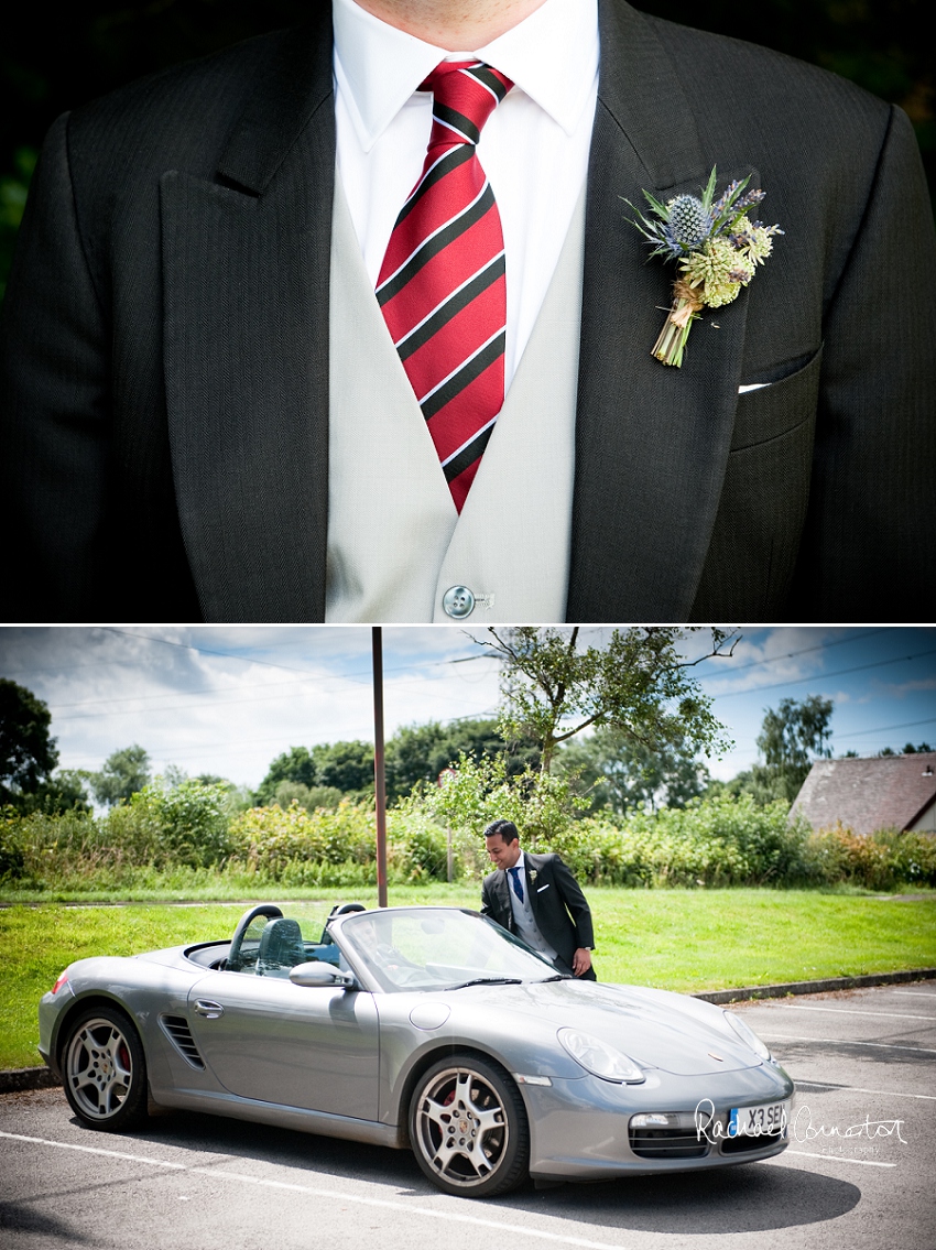 Professional photograph of wedding bunting outside wedding marquee