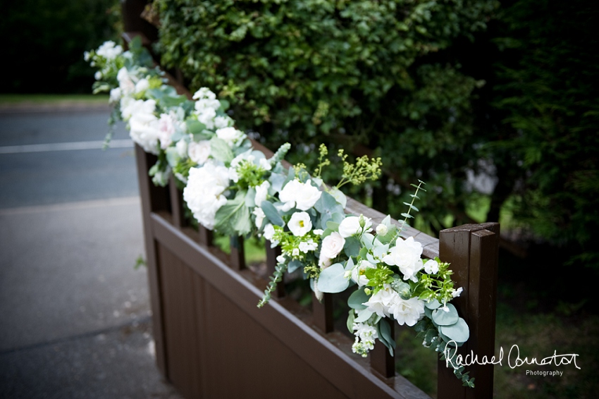 Professional photograph of wedding bunting outside wedding marquee