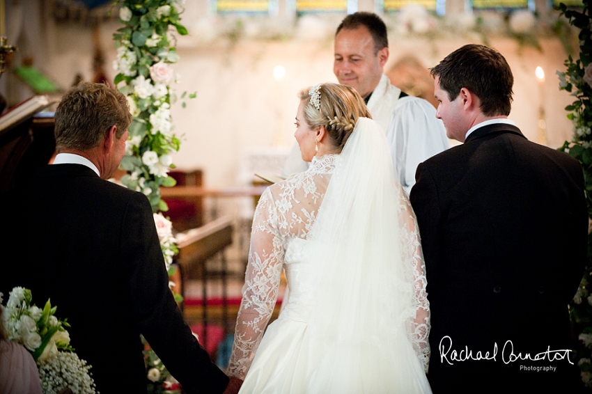 Professional photograph of wedding bunting outside wedding marquee