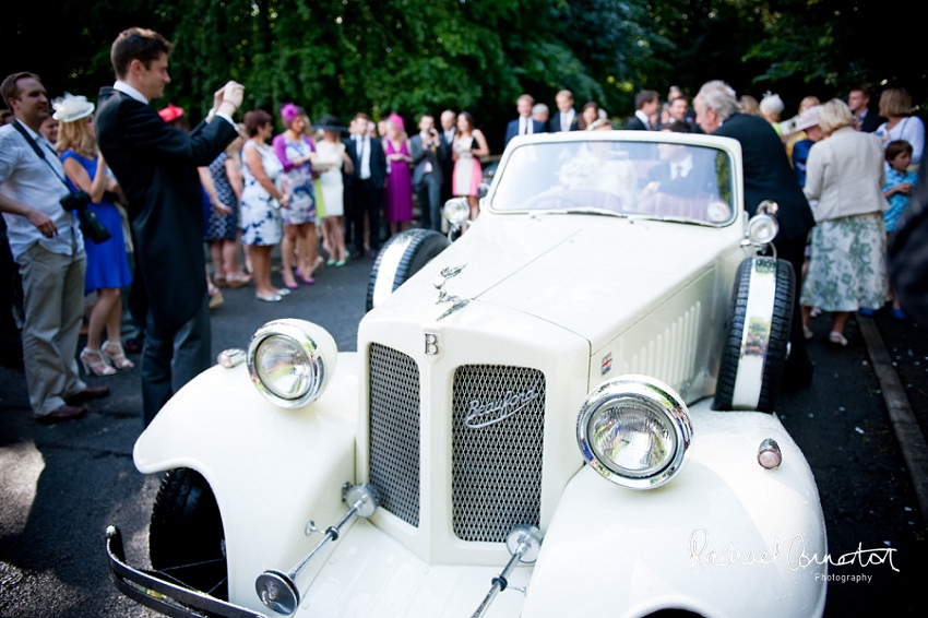 Professional photograph of wedding bunting outside wedding marquee