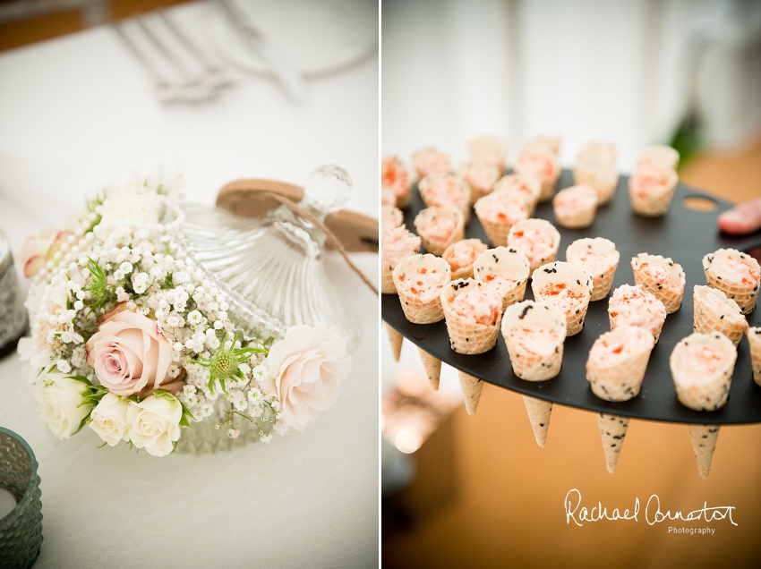 Professional photograph of wedding bunting outside wedding marquee