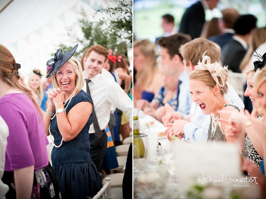 Professional photograph of wedding bunting outside wedding marquee