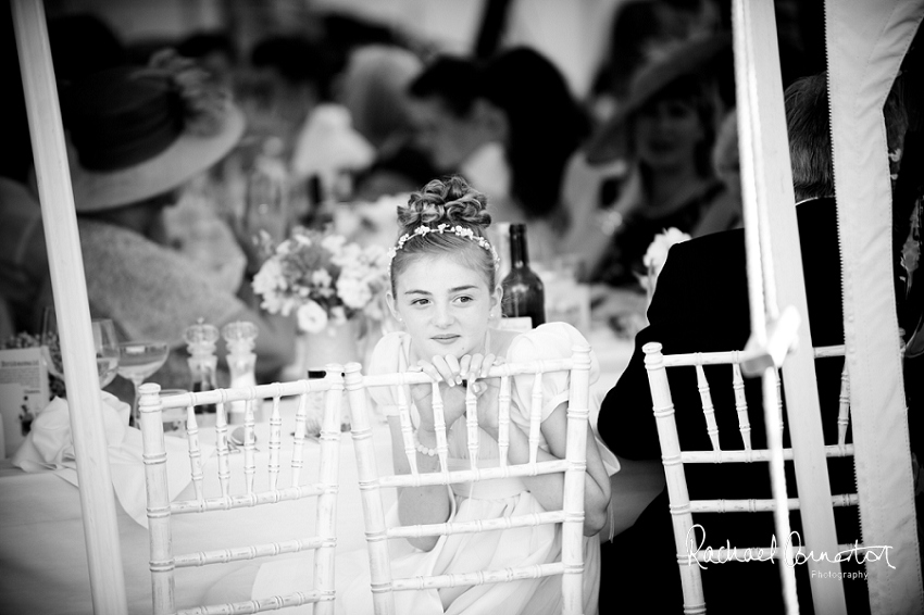 Professional photograph of wedding bunting outside wedding marquee