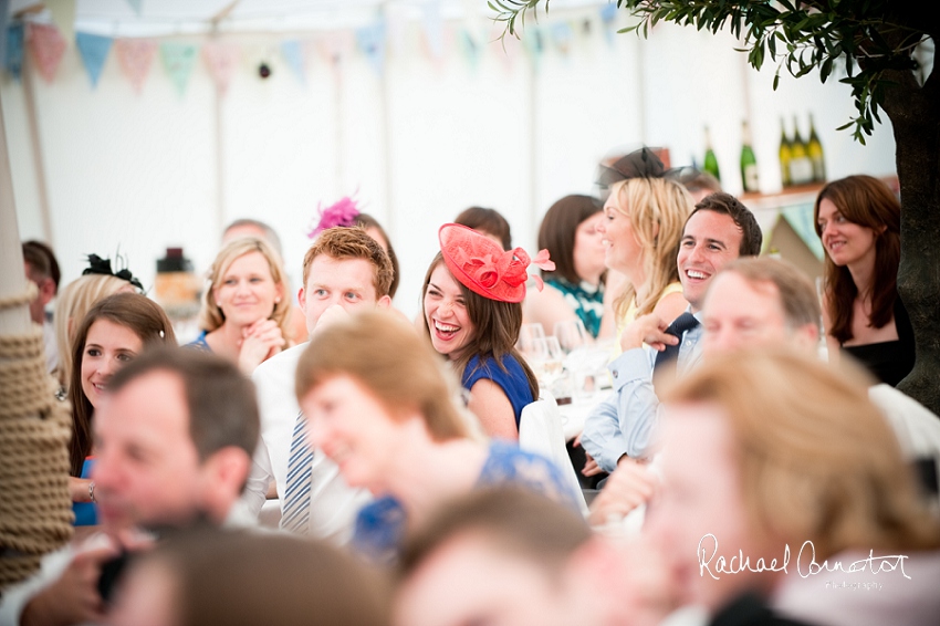 Professional photograph of wedding bunting outside wedding marquee