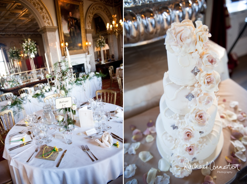 Professional colour photograph of Lauren and Michael's Belvoir Castle wedding by Rachael Connerton Photography