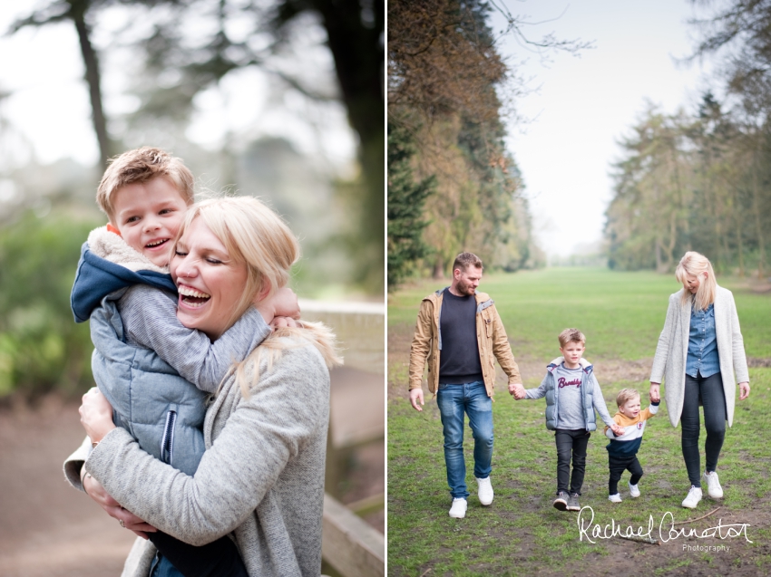 Professional colour photograph of pre-wedding shoots with children and dogs by Rachael Connerton Photography