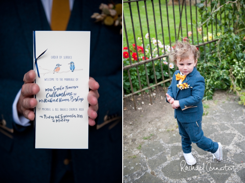 Professional colour photograph of Sophie and Richard's Summer wedding at Langar Hall by Rachael Connerton Photography