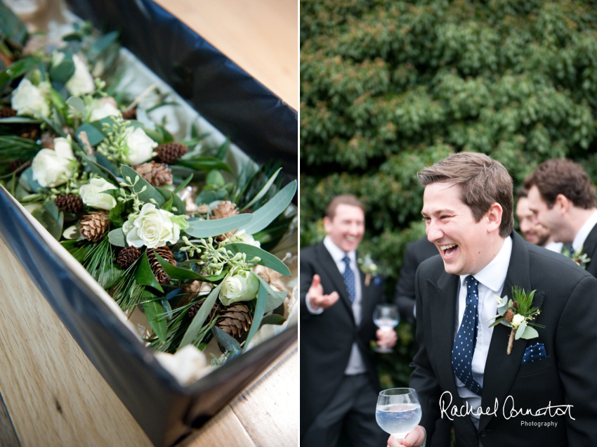 Professional colour photograph of Eloise and Will's winter wedding at Rushton Hall by Rachael Connerton Photography
