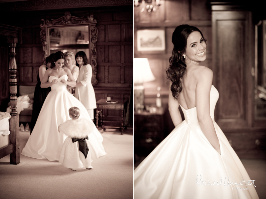 Professional colour photograph of Eloise and Will's winter wedding at Rushton Hall by Rachael Connerton Photography