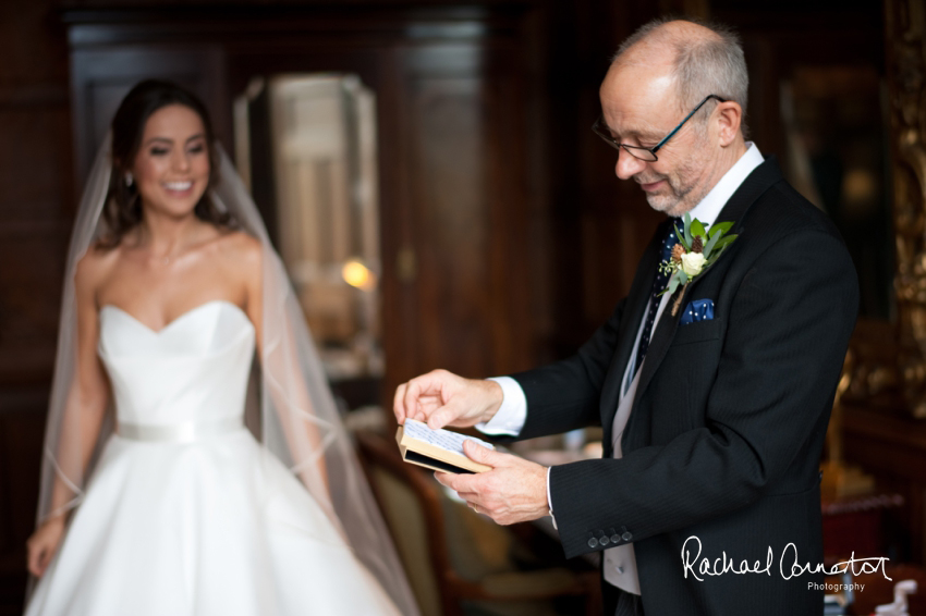 Professional colour photograph of Eloise and Will's winter wedding at Rushton Hall by Rachael Connerton Photography