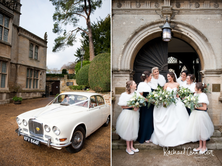 Professional colour photograph of Eloise and Will's winter wedding at Rushton Hall by Rachael Connerton Photography
