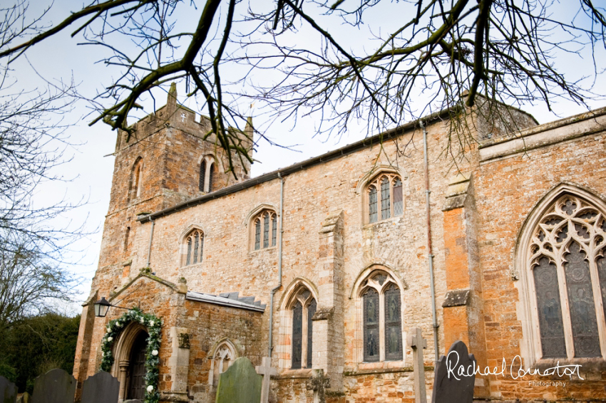 Professional colour photograph of Eloise and Will's winter wedding at Rushton Hall by Rachael Connerton Photography