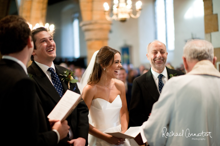Professional colour photograph of Eloise and Will's winter wedding at Rushton Hall by Rachael Connerton Photography