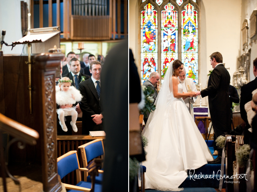 Professional colour photograph of Eloise and Will's winter wedding at Rushton Hall by Rachael Connerton Photography
