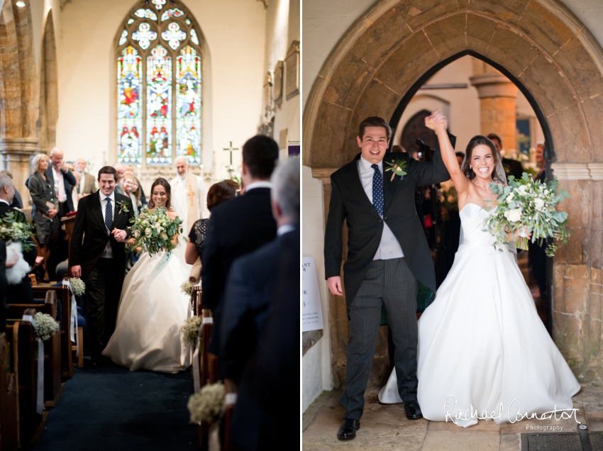Professional colour photograph of Eloise and Will's winter wedding at Rushton Hall by Rachael Connerton Photography