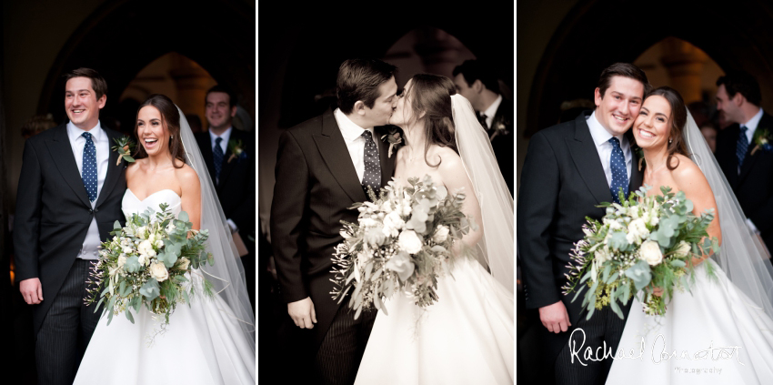 Professional colour photograph of Eloise and Will's winter wedding at Rushton Hall by Rachael Connerton Photography