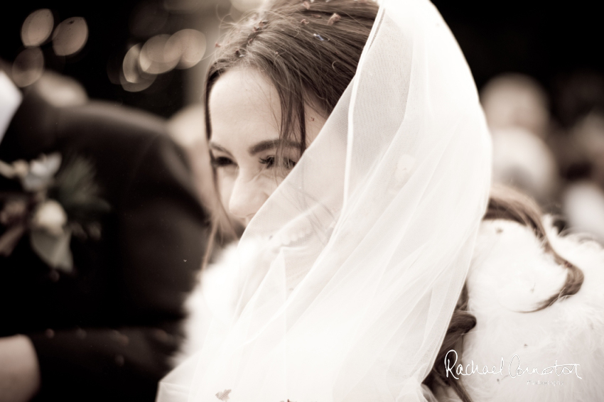 Professional colour photograph of Eloise and Will's winter wedding at Rushton Hall by Rachael Connerton Photography