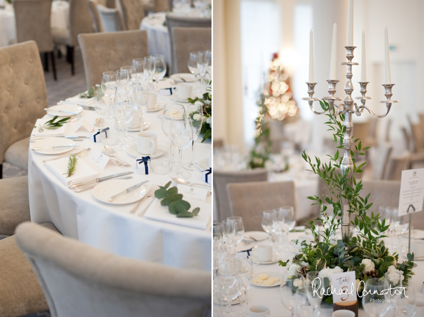 Professional colour photograph of Eloise and Will's winter wedding at Rushton Hall by Rachael Connerton Photography