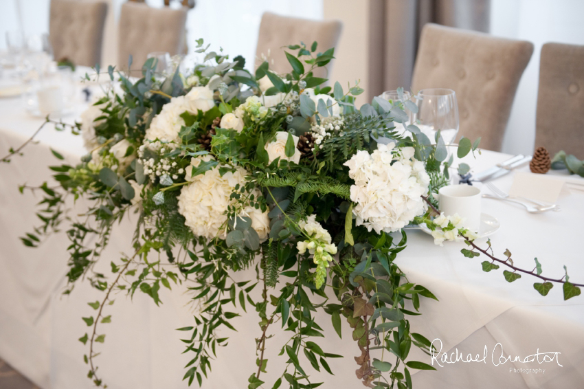 Professional colour photograph of Eloise and Will's winter wedding at Rushton Hall by Rachael Connerton Photography
