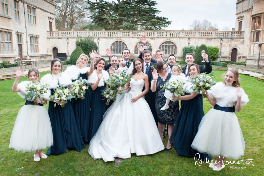 Professional colour photograph of Eloise and Will's winter wedding at Rushton Hall by Rachael Connerton Photography