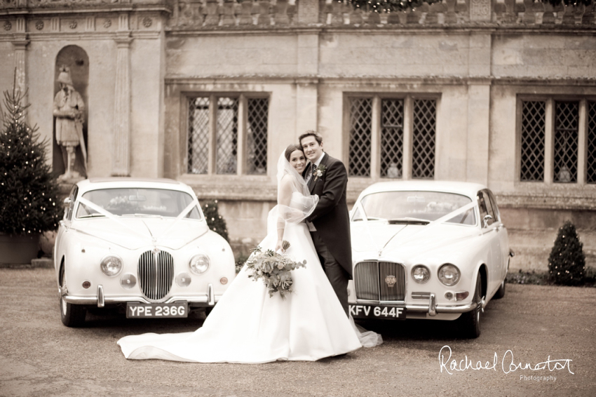 Professional colour photograph of Eloise and Will's winter wedding at Rushton Hall by Rachael Connerton Photography