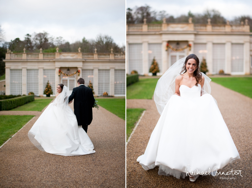 Professional colour photograph of Eloise and Will's winter wedding at Rushton Hall by Rachael Connerton Photography