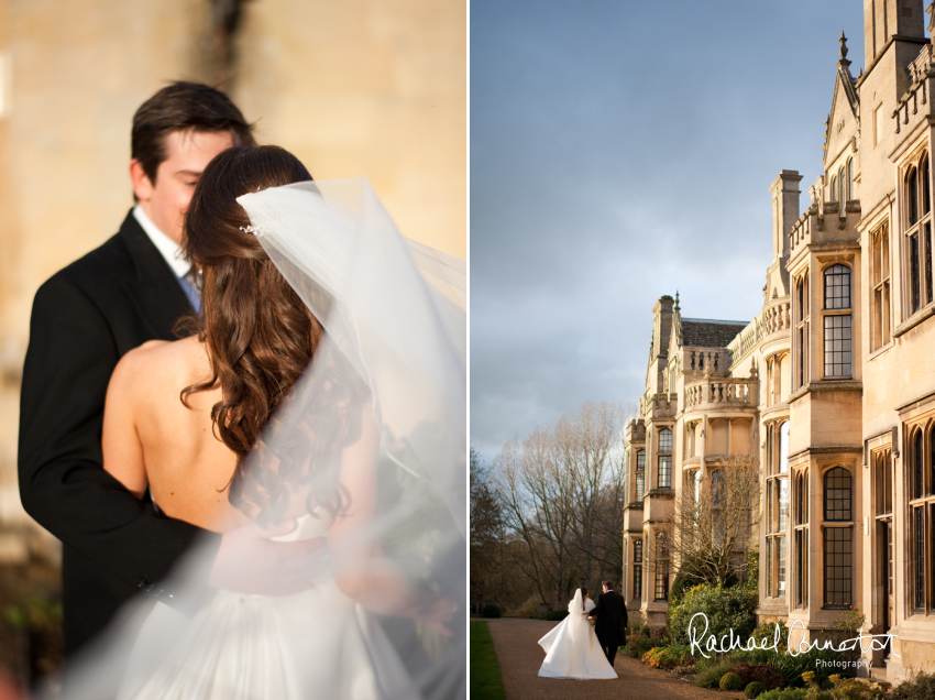 Professional colour photograph of Eloise and Will's winter wedding at Rushton Hall by Rachael Connerton Photography