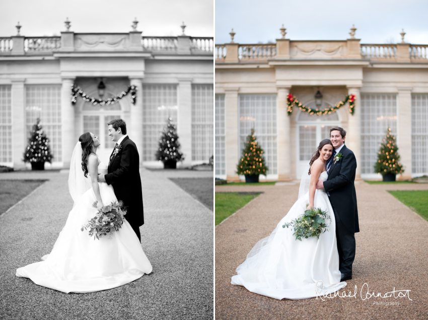 Professional colour photograph of Eloise and Will's winter wedding at Rushton Hall by Rachael Connerton Photography