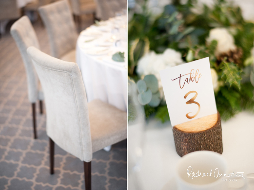 Professional colour photograph of Eloise and Will's winter wedding at Rushton Hall by Rachael Connerton Photography
