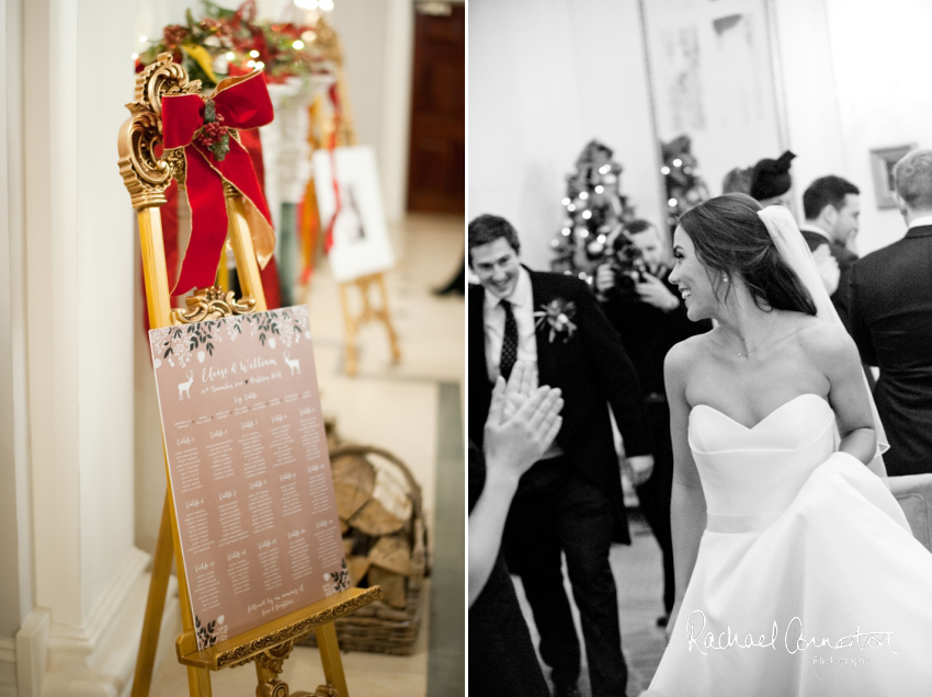 Professional colour photograph of Eloise and Will's winter wedding at Rushton Hall by Rachael Connerton Photography