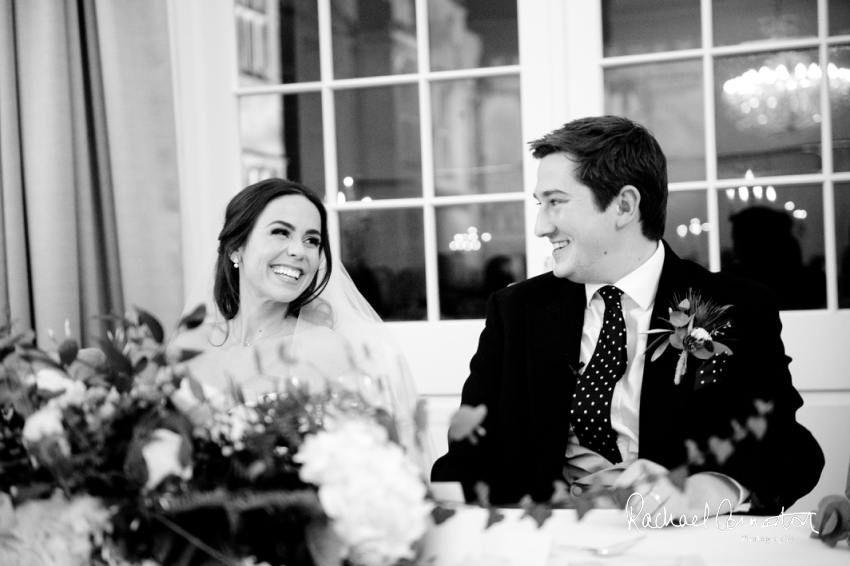 Professional colour photograph of Eloise and Will's winter wedding at Rushton Hall by Rachael Connerton Photography