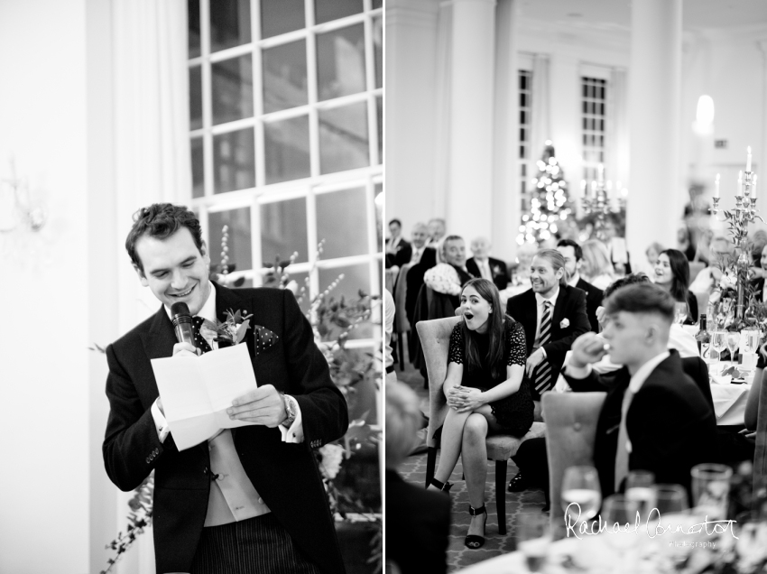 Professional colour photograph of Eloise and Will's winter wedding at Rushton Hall by Rachael Connerton Photography