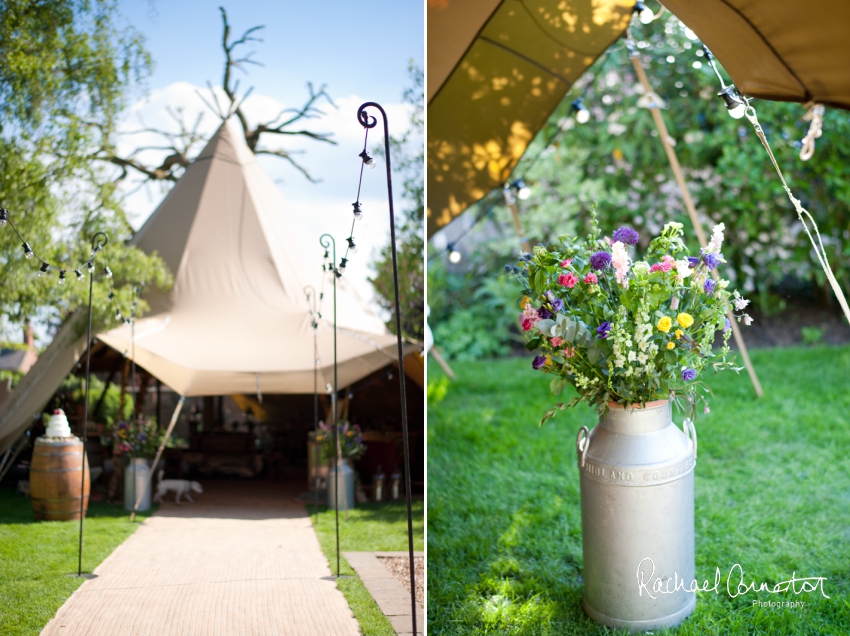 Professional colour photograph of Steph and Hugh's Spring tipi wedding by Rachael Connerton Photography