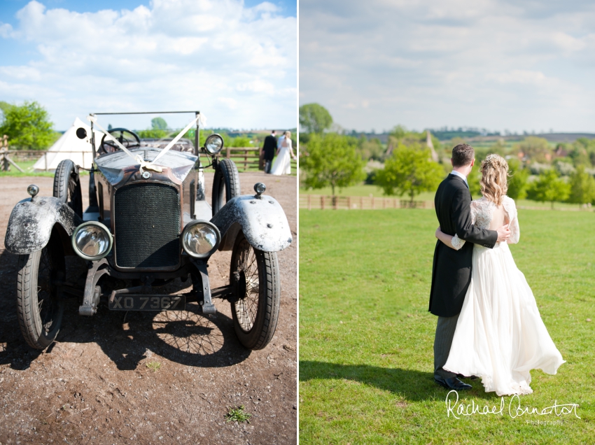 Professional colour photograph of Steph and Hugh's Spring tipi wedding by Rachael Connerton Photography