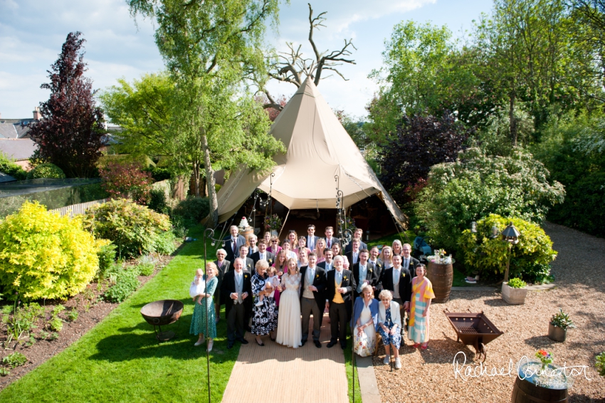 Professional colour photograph of Steph and Hugh's Spring tipi wedding by Rachael Connerton Photography