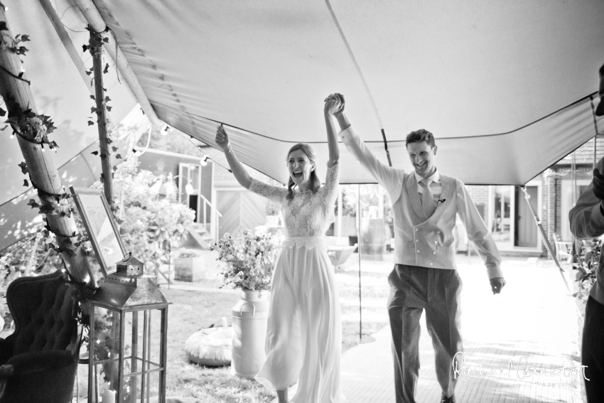 Professional colour photograph of Steph and Hugh's Spring tipi wedding by Rachael Connerton Photography