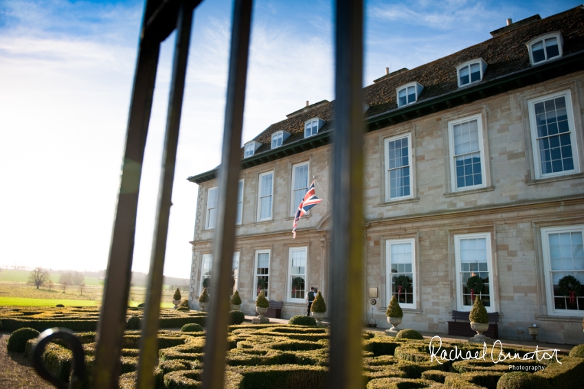 Professional colour photograph of Sarah and Johnathan's Christmas wedding at Stapleford Park by Rachael Connerton Photography