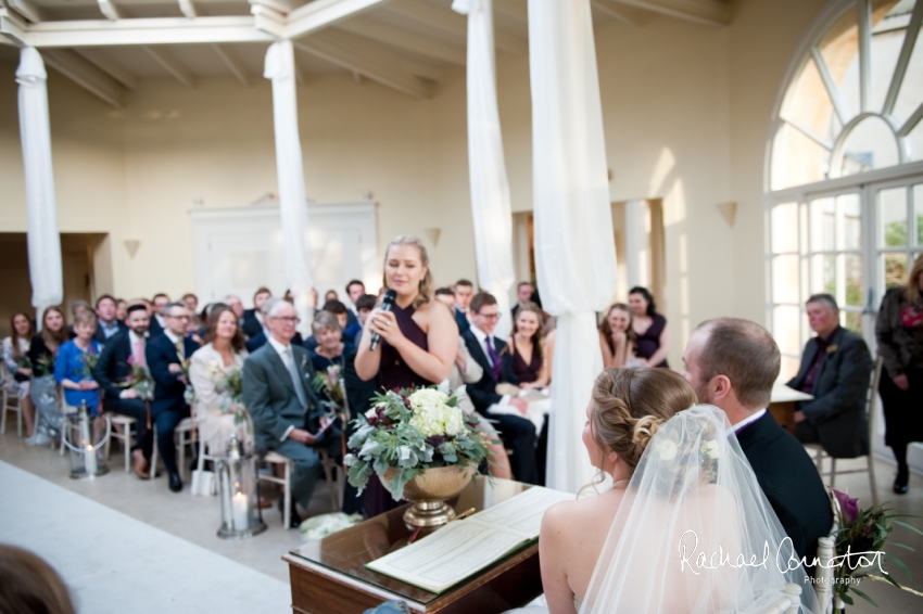 Professional colour photograph of Sarah and Johnathan's Christmas wedding at Stapleford Park by Rachael Connerton Photography