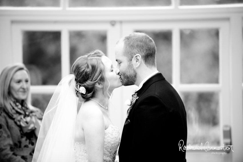 Professional colour photograph of Sarah and Johnathan's Christmas wedding at Stapleford Park by Rachael Connerton Photography