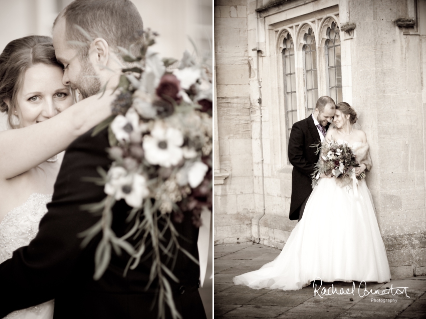 Professional colour photograph of Sarah and Johnathan's Christmas wedding at Stapleford Park by Rachael Connerton Photography