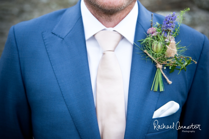 Professional colour photograph of Holly and Chris' Cornwall beach wedding at Palhawn Fort by Rachael Connerton Photography