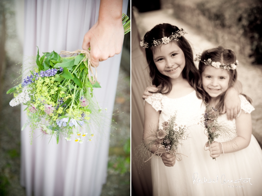 Professional colour photograph of Holly and Chris' Cornwall beach wedding at Palhawn Fort by Rachael Connerton Photography