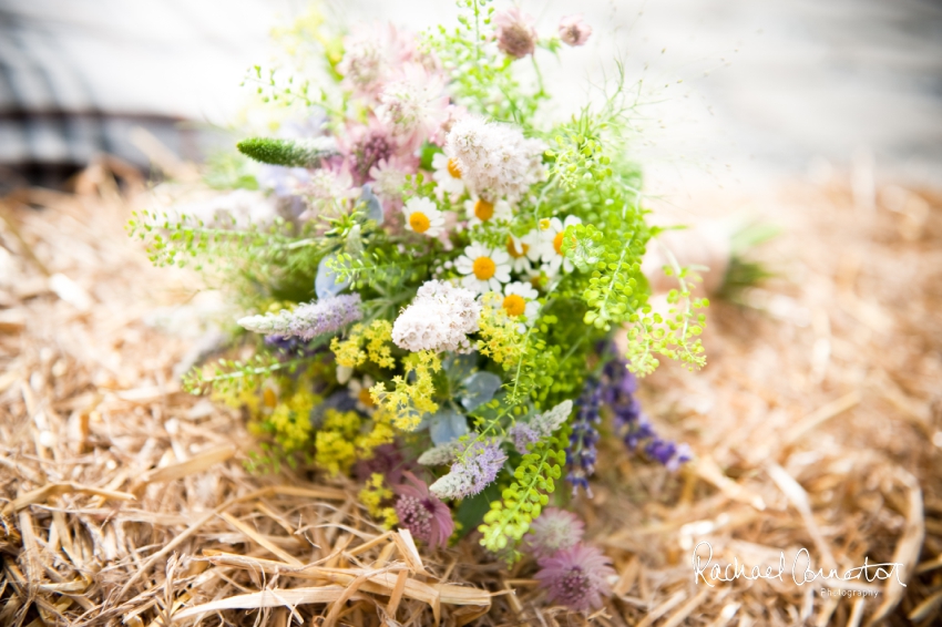 Professional colour photograph of Holly and Chris' Cornwall beach wedding at Palhawn Fort by Rachael Connerton Photography