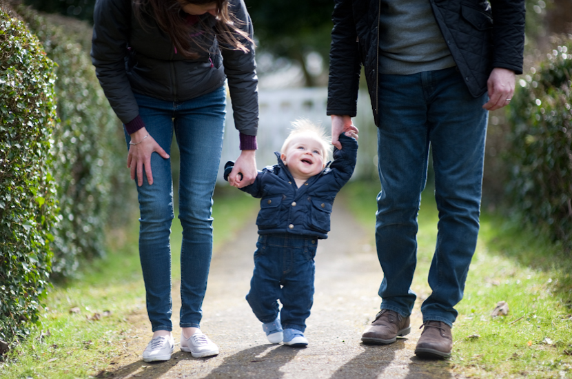 Professional colour photograph of Mummy and Daddy with toddler son