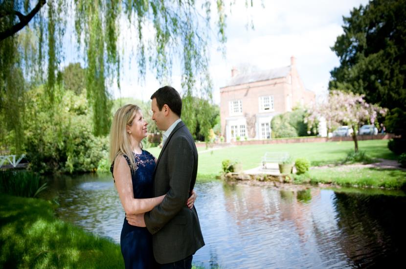 Professional photograph of engaged couple in love